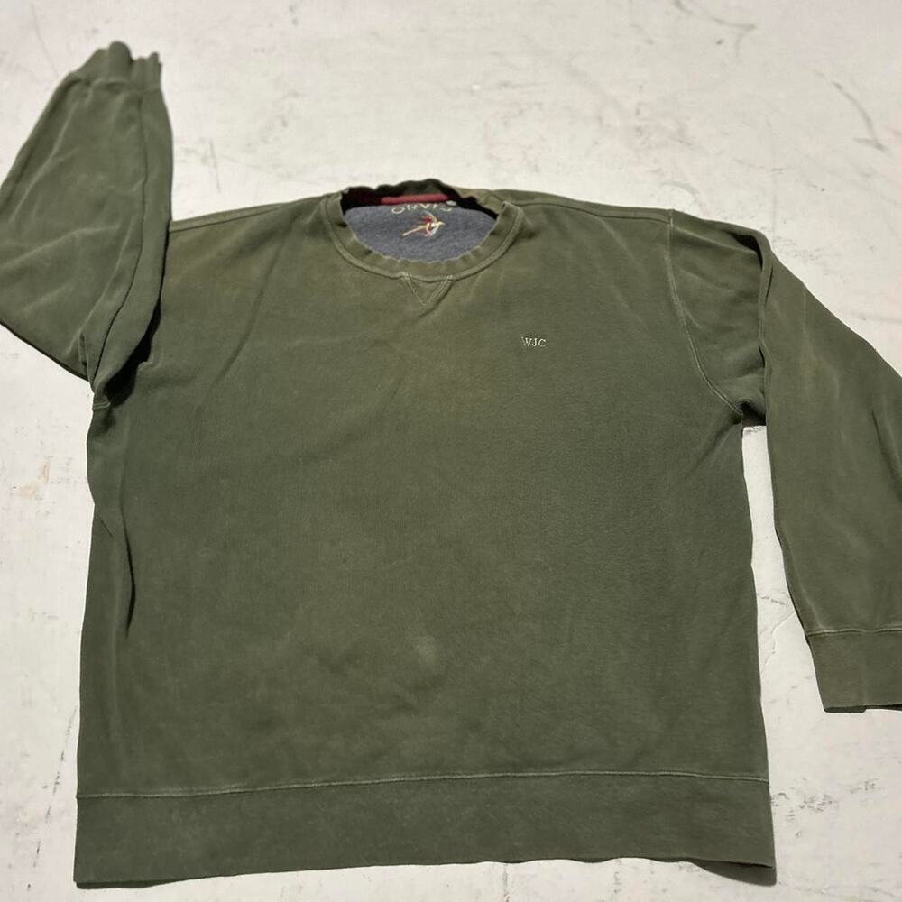 **WJC Embroidered Orvis Cozy Soft Crewneck Pullover - Forest Green**